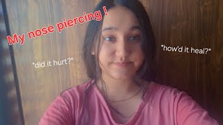 My nose piercing experience  Pain levelhealing process etc KP04 [upl. by Sheeb45]