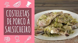 Costeletas de porco à salsicheiro  TeleCulinária [upl. by Nitnert]