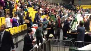 Fight Started by New Mexico State University with UVU and Fans on Basketball Court [upl. by Odlabso]