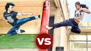 Tiger Shroff Vs Disha Patani LIVE STUNTS  Disha Patani Stunts  Tiger Shroff Stunts [upl. by Gunnar225]