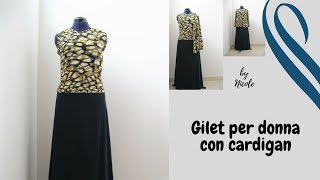 Come cucire un gilet o smanicato per donna  Tutorial di cucito con cartamodello [upl. by Fennie]