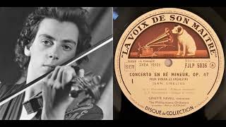 French 33rpm Ginette Neveu  Sibelius Violin Concerto in D minor Op47 1945 [upl. by Namyaw804]