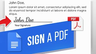 How to Digitally Sign a PDF in Google Docs  Use Google Docs to Sign Documents [upl. by Karlee]