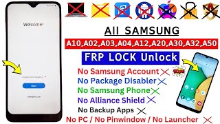 All Samsung Android 1112 FRP Bypass 2024  A02A03A10A12A20A50 Google Account Bypass Without Pc [upl. by Cristal]