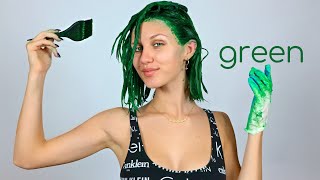 Dyeing all my hair GREEN [upl. by Applegate]