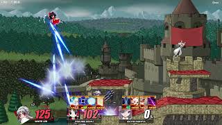 Ssf2 Sandbox White Len vs Reimu vs Sakuya vs Lucario [upl. by Notlew]