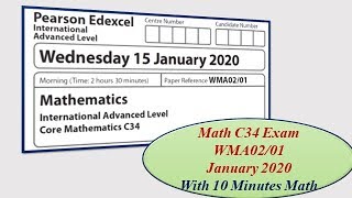 Edexcel IAL Math C34Jan2020Part1 [upl. by Anastasie]