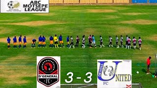 DGeneral FC vs Dikwena United FC  ABC Motsepe League  Full Game [upl. by Ailadi]