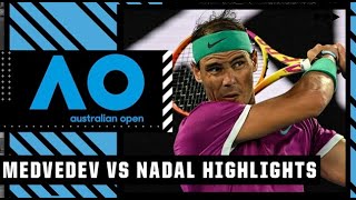 Rafael Nadal vs Daniil Medvedev ​​​​​​​​ Australian Open 2022 Live score [upl. by Amund]