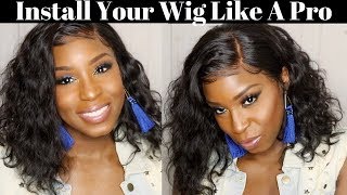 Tips amp Tricks for Flawless Lace Wig Install NO GLUE NO GEL  OMG Queen Kim K Bob [upl. by Shellans]