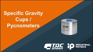 Specific Gravity Cup for Coatings and Liquids  TQC Sheen Pyknometer [upl. by Anitnatsnoc]