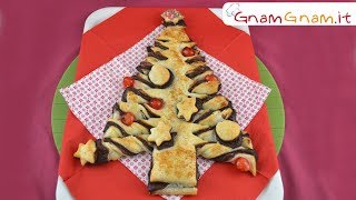 ALBERO di Natale di PASTA SFOGLIA alla Nutella [upl. by Eednam27]