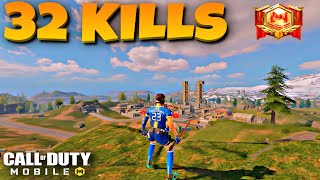 SOLO VS SQUAD 32 KILLS FULL GAMEPLAY CALL OF DUTY MOBILE BATTLE ROYALE [upl. by Rubel]