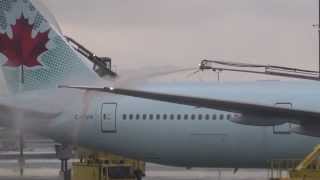 Aircraft Deicing at Pearson International Airport [upl. by Yenitsed]