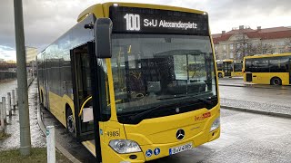 BVG Linie 100 SU Zoologischer Garten  SU Alexanderplatz Linienkenntnis im MBGelenkbus 4985 [upl. by Ragen]