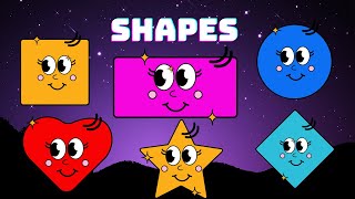 The Shapes Song  Learn Shapes  Crayons Nursery Rhymes  Kids Songs For Children [upl. by Sirtimed]