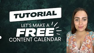 FREE content calendar TUTORIAL on Google sheets [upl. by Nairolf808]