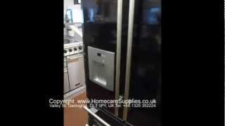 Rangemaster DxD Side by Side Amercian Fridge Freezer in Black at Homecare Supplies Darlington [upl. by Nyer]