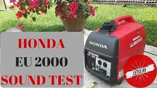 Honda Eu2000i Sound and Load Test [upl. by Connors]