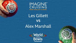 World Indoor Bowls Championship 2024 Les Gillett vs Alex Marshall  Day 15 Match 3 [upl. by Jennilee]