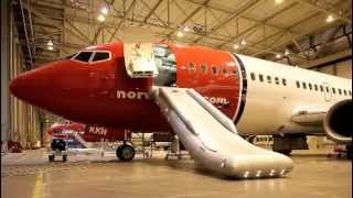 Norwegian Air Shuttle  evacuation slide operation B737800 [upl. by Kisung615]