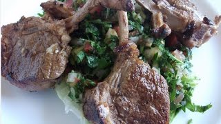 Lamb chops Middle Eastern Style Recipe [upl. by Waltner]