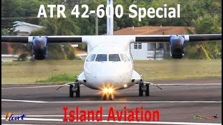 ATR 42600 Super Special  Liat ATR in awesome action  St Kitts Airport [upl. by Davide]