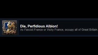 How to get the Die Perfidious Albion achievement for hearts of iron four [upl. by Aicil]