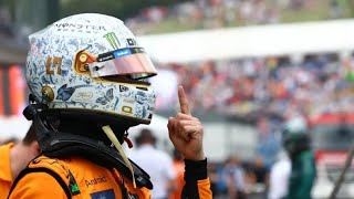 Lando Norris on pole for 2024 Hungarian Grand Prix [upl. by Neelhtak]