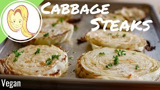 Roasted Cabbage Steaks Vegan amp GF [upl. by Amitaf]