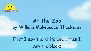 At the Zoo by William Makepeace Thackeray 8th LCM SPEECH FESTIVAL [upl. by Erek90]