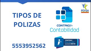 Los 3 tipos de polizas diot y contabilidad electronica en Contpaq i Contabilidad [upl. by Attenreb]