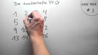 Mathe Trick 3 Die zauberhafte 34 [upl. by Nnylkoorb]