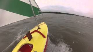 Sailing a Sunfish in 20 knot wind [upl. by Latvina]