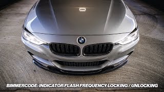 BIMMERCODE INDICATOR FLASH FREQUENCY WHEN LOCKINGUNLOCKING [upl. by Shanleigh]