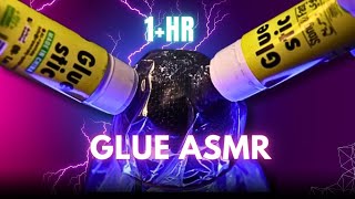 ASMR Glue Stick Triggers on MIC  1 HOUR  Brain Massage asmr [upl. by Clorinde]