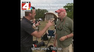 Researchers Flock To Bandera to Watch Total Eclipse [upl. by Lhok436]