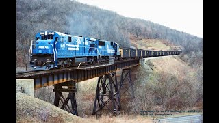 Great sounding Conrail GE stops for a crew change on the MGA 2011990 [upl. by Sophey311]