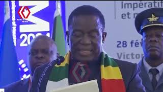 PRESIDENT MNANGAGWA OFFICIATING AT UNECA conference 2024 [upl. by Hsevahb]