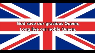 National anthem of the United Kingdom  God Save the Queen lyrics [upl. by Airahcaz]