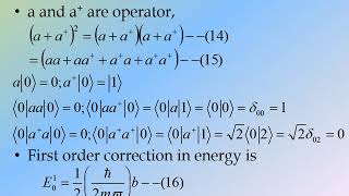 First and second order correction in energy  harmonic oscillator time independent perturbation [upl. by Vaughan]