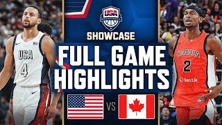 CANADA vs USA  USAB SHOWCASE  FULL GAME HIGHLIGHTS  July 10 2024 [upl. by Sira]