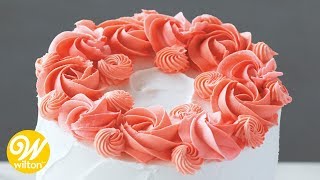 How to a Make a Buttercream Rosette  Wilton [upl. by Jayme]