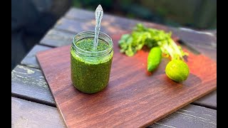 FRESH CORIANDER CHUTNEY  Indian Condiment Recipe [upl. by Turtle]