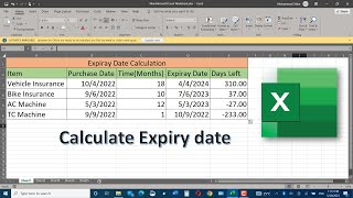 How to calculate expiry date in Microsoft Excel [upl. by Ehpotsirhc832]