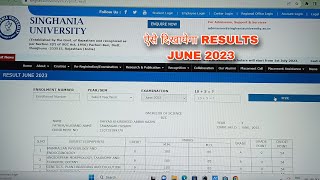 SINGHANIA UNIVERSITY JUNE 2023 Examination Results result singhaniauniversity june2023 [upl. by Harimas747]