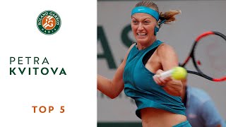 Petra Kvitova  TOP 5  Roland Garros 2018 [upl. by Hainahpez186]