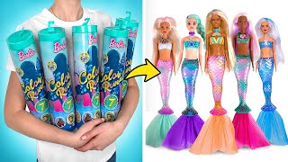 Đập Hộp Loạt Búp Bê Barbie Tiên Cá Sắc Màu Biến Hóa [upl. by Acireh329]