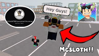 McSlothYT Showed Up In My Liberty County Private server Super nice I ERLC Roblox [upl. by Daj]