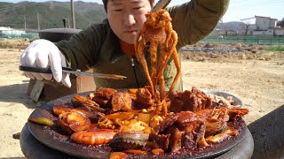 부드러운 갈비와 전복조개낙지새우 각종 해물의 만남 해물갈비 Short ribs amp Seafood 요리amp먹방  Mukbang eating show [upl. by Eiral64]